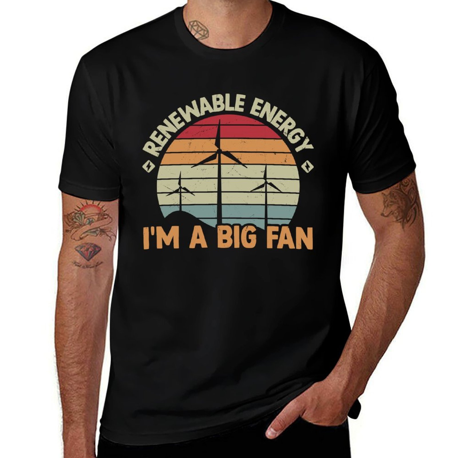 Renewable Energy Work - 再生可能エネルギー愛好家のための衣料品 再生可能エネルギーTシャツ 快適な作業服Tシャツ