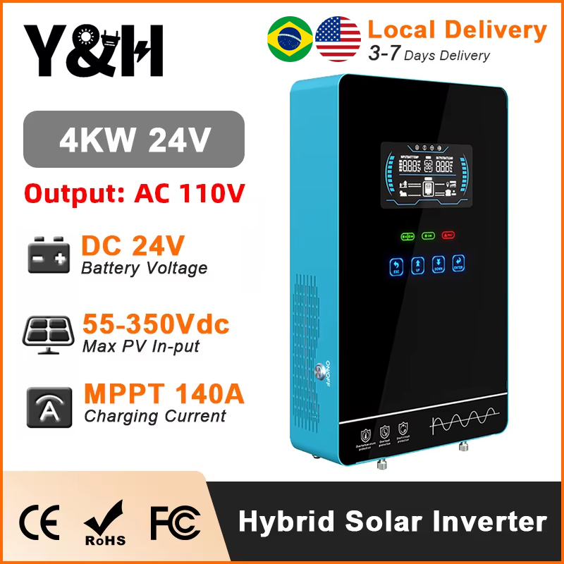 Y & H-ハイブリッドソーラーインバーター,24V, 11 - Off Grid Solar Kit のレビューと価格