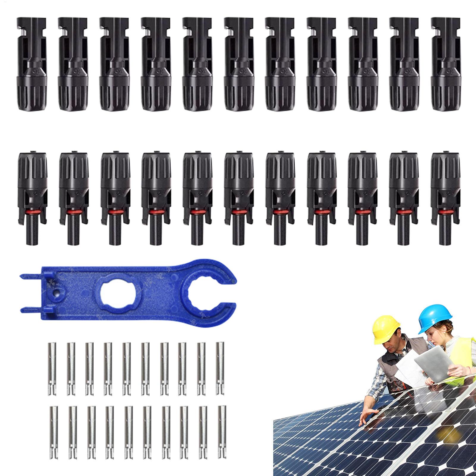 10 ペア MC4 太陽光発電ソーラーコネクタ効率防水男性と - Solar Cable Mc4 Connector のレビューと価格