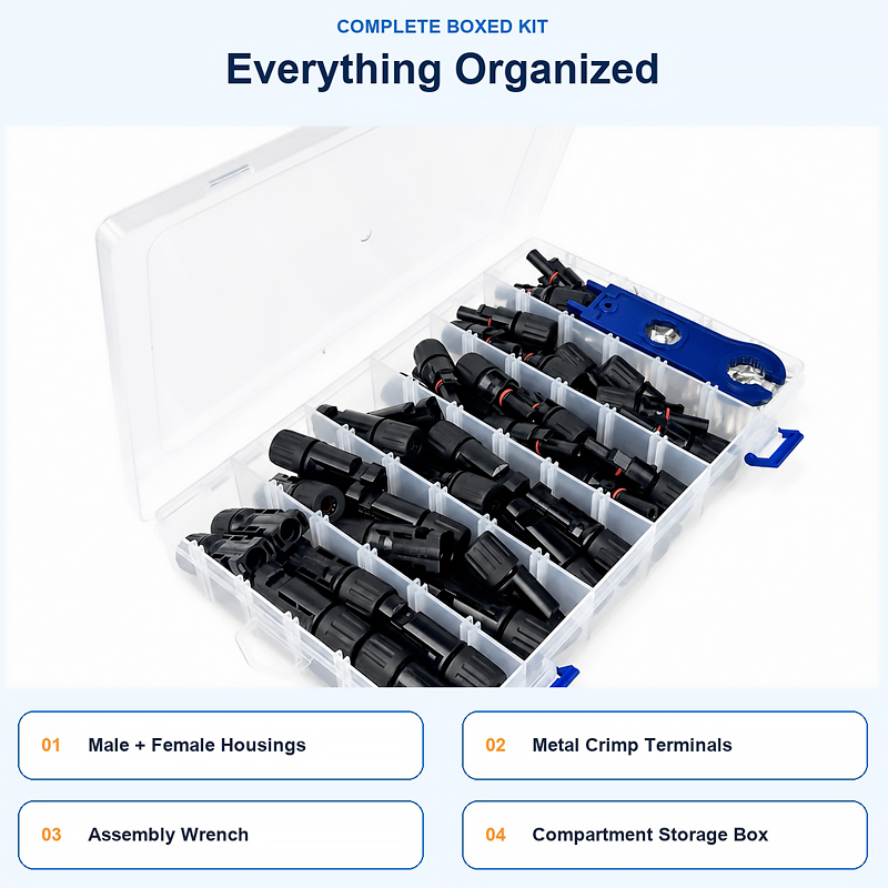 ソーラーパネルコネクタキット オス・メス PVケーブルプラグ - Solar Cable Mc4 Connector のレビューと価格